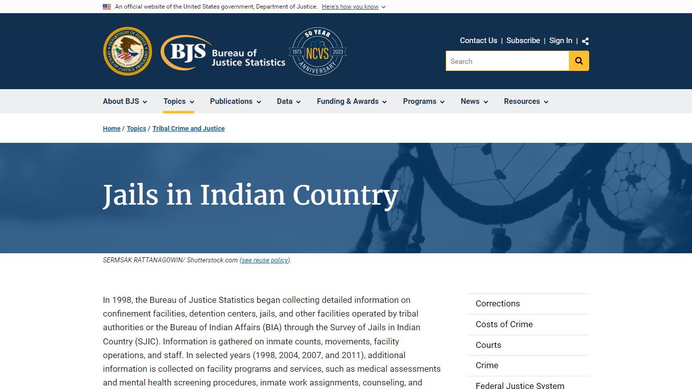 Jails in Indian Country | Bureau of Justice Statistics